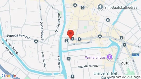 Commercial properties for rent i Stad Gent - kort over placeringen