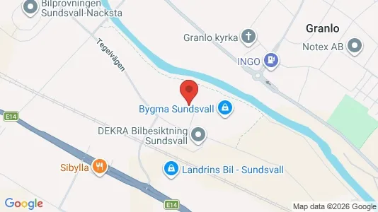 Office spaces for rent i Sundsvall - kort over placeringen