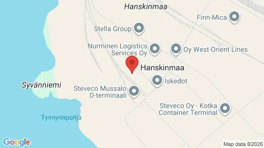 Lagerlokaler för uthyrning i Kotka - kort over placeringen