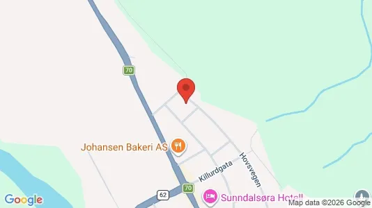 Varastot Myynnissä i Sunndal - Kuva Google Street Viewstä