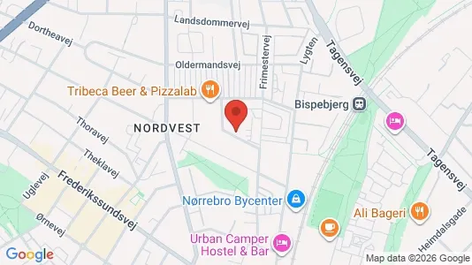 Büros zur Miete i Kopenhagen NV - kort over placeringen