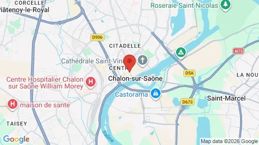 Lagerlokaler för uthyrning i Chalon-sur-Saône – Foto från Google Street View