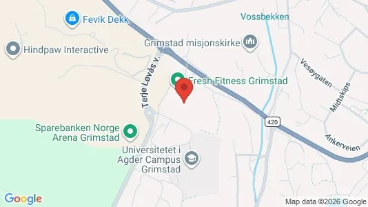 Kontorlokaler til leje i Grimstad - Foto fra Google Street View