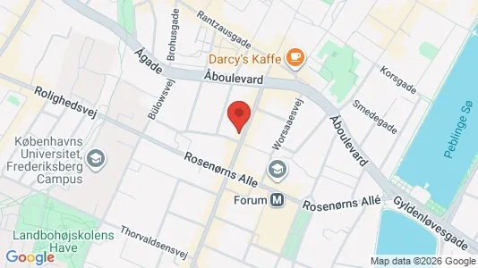 Commercial properties for rent i Frederiksberg C - kort over placeringen