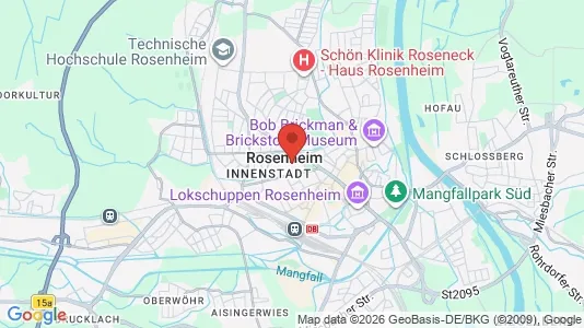 Ladenlokale zur Miete i Rosenheim – Foto von Google Street View