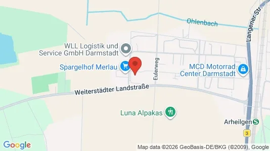 Commercial properties for rent i Darmstadt - kort over placeringen