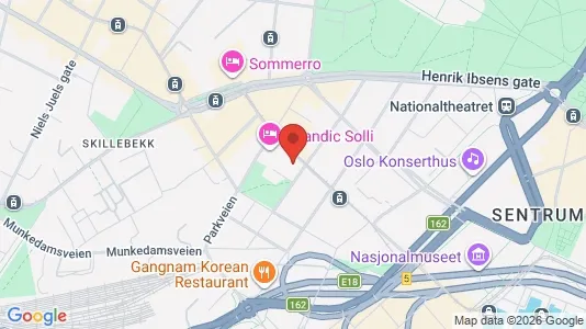 Kantorruimte te huur i Oslo Frogner - kort over placeringen