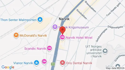 Kontorlokaler til leje i Narvik - Foto fra Google Street View