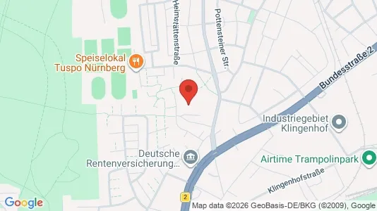 Kontorlokaler til leje i Nuremberg - kort over placeringen