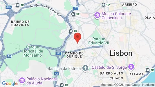 Commercial properties for sale i Lisboa Campolide - kort over placeringen