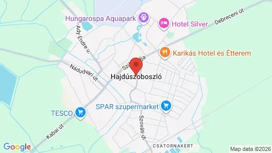 Ladenlokale zum Kauf i Hajdúszoboszlói - kort over placeringen