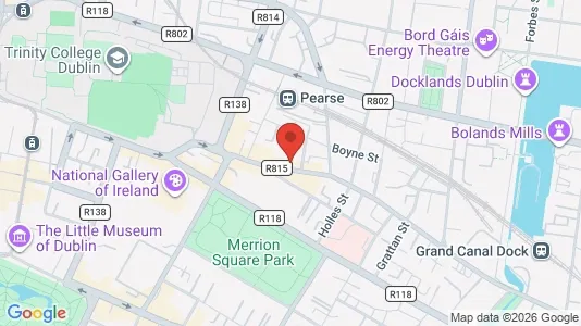 Office spaces for sale i Dublin 2 - kort over placeringen