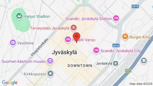 Commercial properties for rent i Jyväskylä - kort over placeringen
