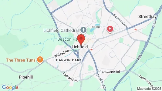 Büros zur Miete i Lichfield - Staffordshire – Foto von Google Street View