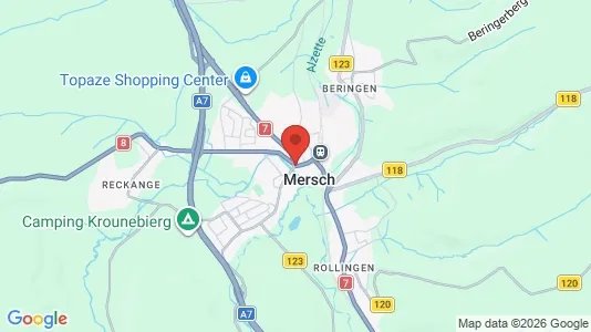Kontorslokaler för uthyrning i Mersch – Foto från Google Street View