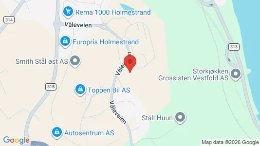 Lokale biurowe Do wynajęcia i Holmestrand - kort over placeringen