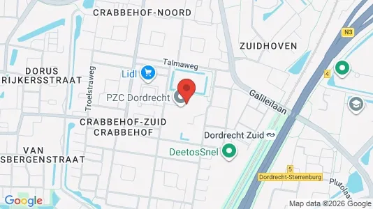 Real estate lands for rent i Dordrecht - kort over placeringen