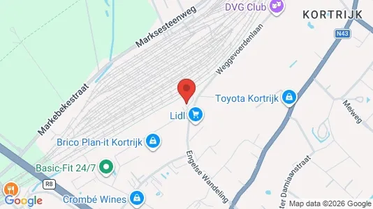 Office spaces for rent i Kortrijk - kort over placeringen