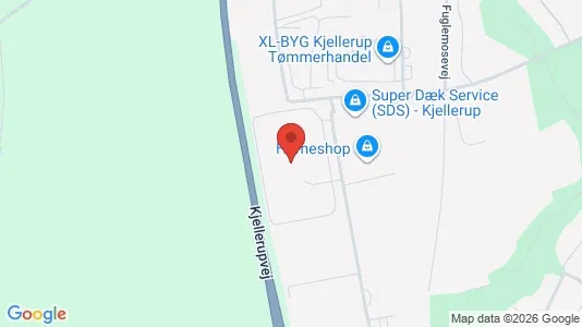 Varastot Vuokrattavana i Kjellerup - Kuva Google Street Viewstä