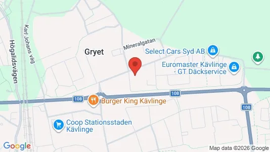 Lager til leie i Kävlinge – Bilde fra Google Street View