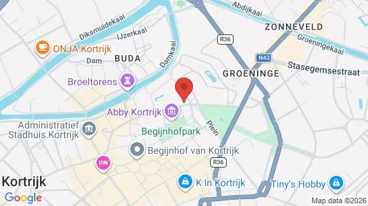 Kontorlokaler til leje i Kortrijk - kort over placeringen