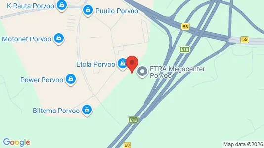 Gewerbeflächen zur Miete i Porvoo - kort over placeringen