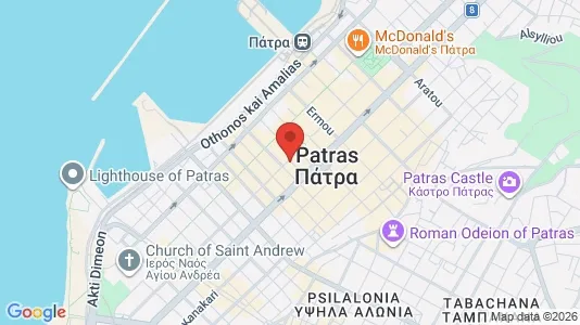 Lokaler til salgs i Patras - kort over placeringen