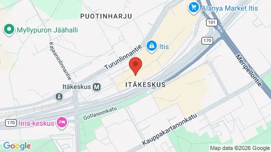 Office spaces for rent i Helsinki Itäinen - kort over placeringen