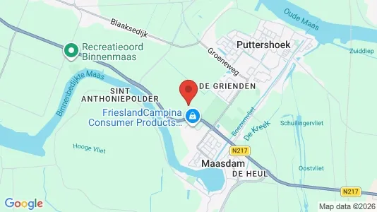 Butikklokaler til leie i Binnenmaas - kort over placeringen