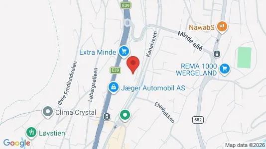 Lokale biurowe Do wynajęcia i Bergen Årstad - kort over placeringen