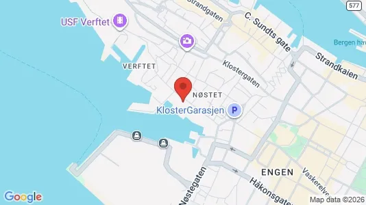 Office spaces for rent i Bergen Bergenhus - kort over placeringen