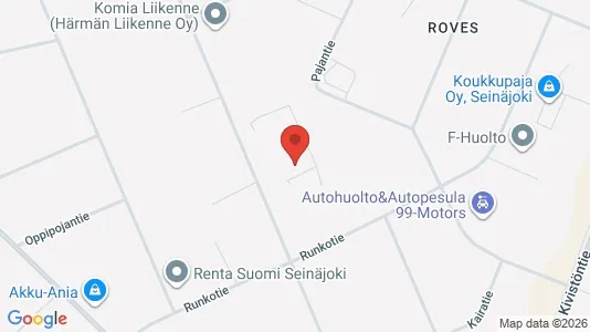 Industrial properties for rent i Seinäjoki - kort over placeringen