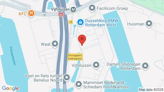 Commercial properties for rent i Schiedam - kort over placeringen