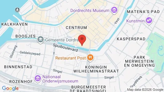 Commercial properties for rent i Dordrecht - kort over placeringen