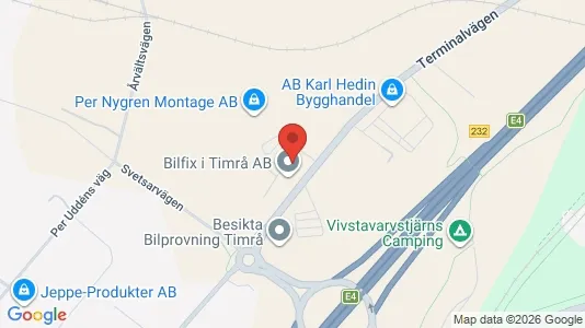 Verkstedhaller til leie i Timrå – Bilde fra Google Street View