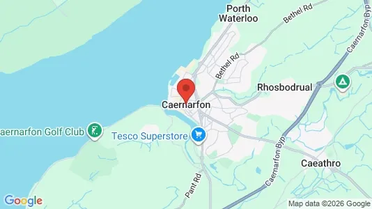 Gewerbeflächen zur Miete i Caernarfon - Gwynedd – Foto von Google Street View