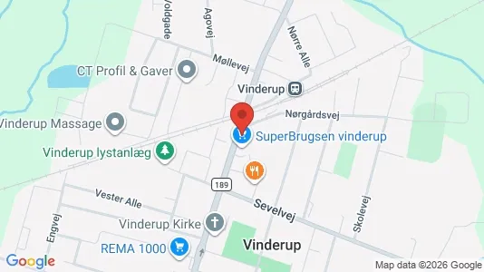 Toimistotilat Vuokrattavana i Vinderup - Kuva Google Street Viewstä