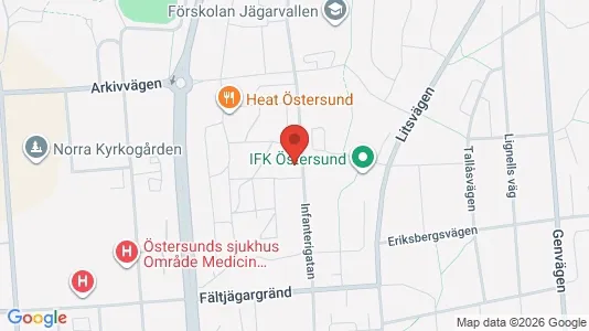 Office spaces for rent i Östersund - kort over placeringen