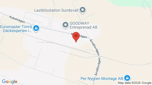 Lager til leie i Timrå – Bilde fra Google Street View