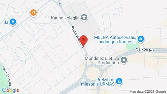 Kantorruimte te huur i Kaunas - kort over placeringen
