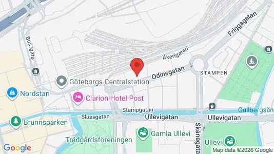 Företagslokaler för uthyrning i Göteborg Centrum - kort over placeringen