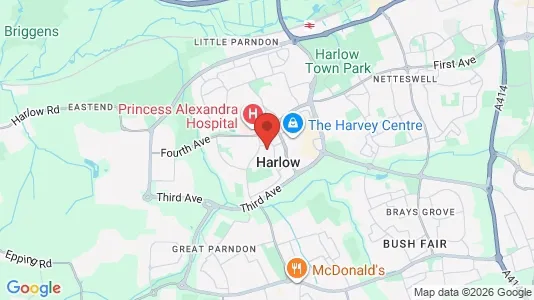 Shops for rent i Harlow - Essex - kort over placeringen