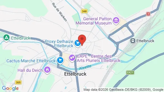 Liikekiinteistöt Myynnissä i Ettelbrück - Kuva Google Street Viewstä