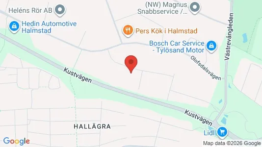 Lagerlokaler til leje i Halmstad - Foto fra Google Street View