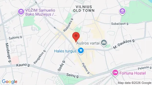 Office spaces for rent i Vilnius Senamiestis - kort over placeringen