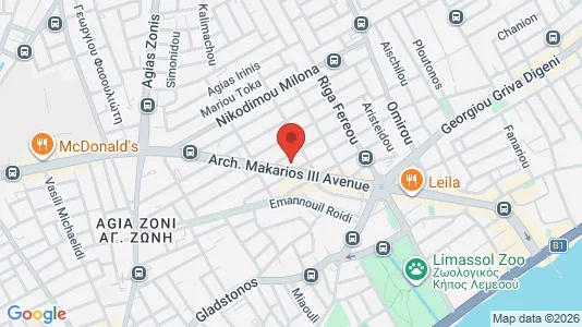 Kontorer til leie i Limassol – Bilde fra Google Street View