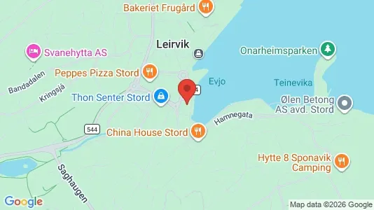 Kontorer til leie i Stord - kort over placeringen