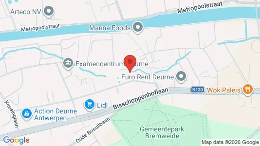 Lokaler til leje i Antwerpen Deurne - Foto fra Google Street View