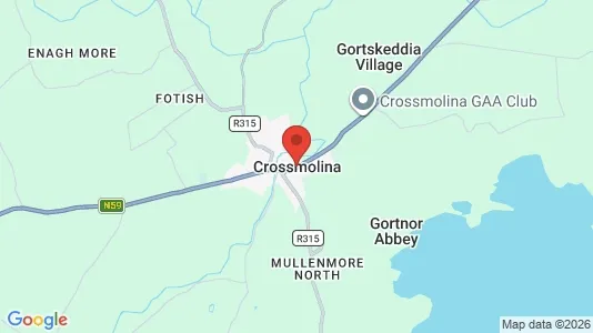 Liikekiinteistöt Vuokrattavana i Crossmolina - Kuva Google Street Viewstä