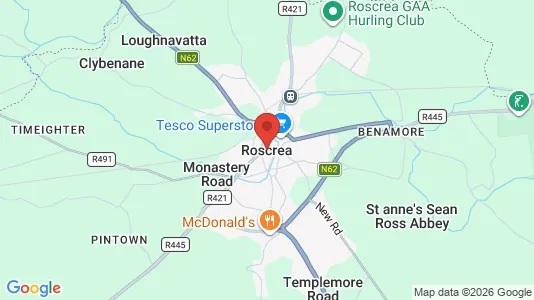 Bedrijfsruimtes te huur i Roscrea - Foto uit Google Street View